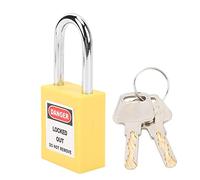 Bewinner Candado de Bloqueo de Seguridad con Etiquetado de 38 Mm Rojo, Candado LOTO de Nailon de Ingeniería para Maquinaria, de Seguridad Industrial con Grillete de Acero Cromado, una Cerradura, una