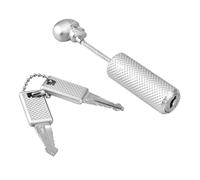 Bewinner Candado de Combinación de Calavera Aprobado por la TSA con Cable de Acero - Candado de Contraseña Aduanera de Aleación de Zinc para Maleta, Mochila, Billetera, Bolsa para Computadora (SILVER)
