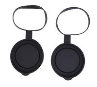 Bewinner Capas de Lente Objetivo de 2 Piezas Capas de Goma para la Cubierta de Lente Binocular Monocular del Telescopio, Compatible con Accesorios de Alcance de 61 Mm a 64 Mm