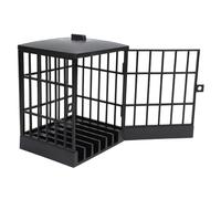 Bewinner Cárcel para Teléfono Celular con Caja de Bloqueo con Temporizador para 6 Teléfonos, Jaula de Prisión para Teléfono de Plástico Negro con Llave, Soporte para Inteligente para Aula, Oficina