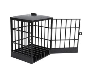 Bewinner Cárcel para Teléfono Celular con Caja de Bloqueo con Temporizador para 6 Teléfonos, Jaula de Prisión para Teléfono de Plástico Negro con Llave, Soporte para Inteligente para Aula, Oficina