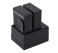 Bewinner Cargador de Batería para Cámara USB para 2 3, Cargador Rápido de Doble Ranura con 2 Baterías de 1600 MAh, Entrada Micro USB, Protección contra Sobrecarga, Compacto y Portátil
