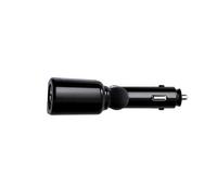Bewinner Cargador de Coche 3 en 1, Divisor de Enchufe de Encendedor de Cigarrillos USB Dual, Monitor de Voltaje LED de 12 V-24 V y Pantalla de Corriente, Carga Rápida de 120 W para Camión SUV (Black)