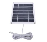 Bewinner Cargador de Panel Solar Monocristalino de 5 W 12 V para Cámara de Seguridad, Puerto Tipo C, Diseño Compacto a Prueba de Agua para Energía de Batería Al Aire Libre, Monitoreo Remoto
