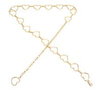 Bewinner Cinturón de Cadena Dorado para Mujer con Corazón de Cristal para | Joyería de cadera brillante, accesorio para fiesta de boda, metal hipoalergénico, regalos de moda