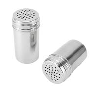 Bewinner Coctelera de Especias de Acero Inoxidable 304, Paquete de 2, Dispensador de Condimentos con Orificios Ajustables para Cocina, Barbacoa y Camping, Recipiente Dispensador Uniforme de Sal y