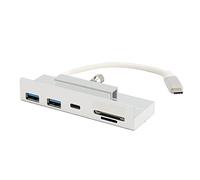 Bewinner Concentrador de Estación de Acoplamiento USB C, Adaptador Múltiple de Concentrador USB C, Concentrador de Abrazadera Tipo C Plug and Play de 10 Gbps para Transmisión de