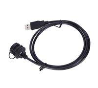 Bewinner Conector USB 3.0 Impermeable IP67, Adaptador de Montaje en Panel Hembra a Macho con Cable de Extensión, Enchufe USB Resistente para Equipos de Comunicación Industrial, Automoción y Discos