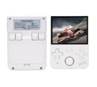 Bewinner Consola de Juego de Mano Retro, Consola de Videojuegos de Pantalla IPS de 3.5 Pulgadas para Entretenimiento, Videojuegos Portátiles de Mano para Niños y Adultos (White)