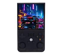Bewinner Consola de Juegos Portátil Retro, Pantalla de 4.0 Pulgadas 720x720, Batería de 4000mAh, de Código Abierto, Negro Transparente, Incluye Estuche de Transporte, Cable USB, Protector de