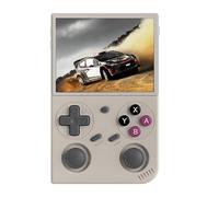 Bewinner Consola de Juegos Retro con Doble Joystick, Pantalla de 3,5 Pulgadas, Memoria de 64 GB, Batería de 3200 MAh, Admite y Múltiples Formatos de Juegos, Negro Transparente (Gray)