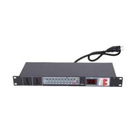 Bewinner Controlador de Secuencia de Potencia Profesional de 10 Canales con Pantalla de Voltaje Digital para Amplificadores de Escenario Altavoces Sistemas DJ Gear PA y Equipos de Audio (Enchufe de