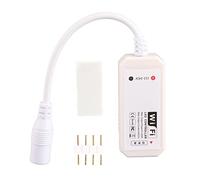 Bewinner Controlador de Tira LED WiFi, DC12-24V RGB, Sincronización de Música, Control de Aplicación para Teléfono Inteligente, Alcance de 30m, Compatible con Home para e IOS