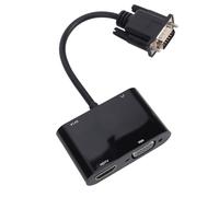 Bewinner Convertidor de Interfaz Multimedia VGA a HD, Adaptador de Interfaz Multimedia VGA a HD con Soporte de Pantalla Dual Transmisión de Video Estable para Computadoras de Escritorio,