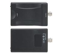 Bewinner Convertidor de Vídeo a BNC Negro con de 3,5 Mm, Compatible con PAL/NTSC para Grabadora de DVD, VHS y TV Estándar - Adaptador de Señal SD 480i 576i Duradero ABS
