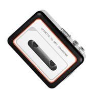 Bewinner Convertidor Portátil de Casete a MP3 con Altavoces Duales y USB 2.0, Grabadora de Cinta Estéreo con Conector de 3,5 Mm, Reproductor de Música de Estilo Liviano para Viajes en Casa (Black)