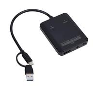 Bewinner Convertidor VHS A Digital Tarjeta de Captura de Video USB, Adaptador Multimedia AV A HD con USB A y C, Digitalizador de Video 1080P para VCR DVD Videocámara TV Consola de