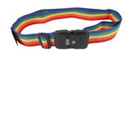 Bewinner Correa de Equipaje con Cerradura de Combinación TSA, Cinturón Ajustable para Maleta de Viaje en Negro y Rojo, Cerradura de PC Resistente y Correas de PP para una Fácil Identificación (Cinta