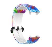 Bewinner Correa de Repuesto, Pulsera de Silicona Compatible con Relojes Inteligentes Mi Watch Lite Watch Lite, Ligera y Transpirable Camuflaje Negro con Estampado (Colorful)