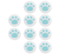 Bewinner Cubierta de Agarre para Pulgar con Forma de Pata de Gato, Tapa de Silicona Universal para/Lite, Pata Blanca sobre Azul, Protector Antideslizante Suave para/Lite (Garras Verdes sobre