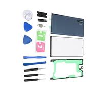 Bewinner Cubierta de Vidrio Trasero para Note 10 Plus, Reemplazo de Vidrio de Pantalla Exterior Frontal Kit de Ajuste Adhesivo y Herramientas de Reparación (Black)