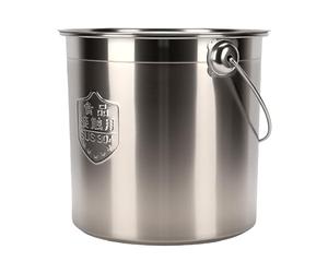 Bewinner Cubo Portátil de Acero Inoxidable 304 con Tapa Colgante para Placas de Inducción de Gas, Contenedor de Comida para Mascotas de Cocina, Cubo de Almacenamiento Comercial de 11,8 Pulgadas con