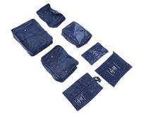 Bewinner Cubos de Embalaje Azul Marino para Viajes, Organizadores de Embalaje de Ropa de Equipaje de Poliéster con Malla, Bolsa de Zapatos, Juego de Cordón para Almacenamiento de Maletas y armarios.