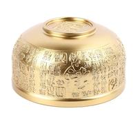 Bewinner Cuenco del Tesoro Feng Shui de Latón Antiguo para Incienso, Riqueza y Suerte - Cuenco de Dinero de la Fortuna de 10 Cm para Meditación, Yoga, Altar y Rituales Espirituales