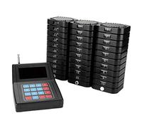 Bewinner de de Llamadas con Buscapersonas Inalámbricos Buscapersonas de Restaurantes Zumbadores para Huésped 30 Receptores 1 Mesa de Espera de Restaurante de Transmisor(EU pulg)