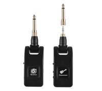 Bewinner de Guitarra Inalámbrico, Portátil, 10 Horas de Tiempo de Trabajo, Juego de Receptor y Transmisor de Guitarra para Violines Bajos Eléctricos/acústicos, Material ABS Negro (1 receptor con 1