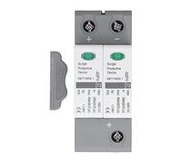 Bewinner Dispositivo de Protección contra Sobretensiones de CC 2P 20-40KA 500 V, Pararrayos Protector de Voltaje para Solar Fotovoltaico, Protección Confiable contra Rayos, Fácil Instalación