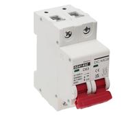 Bewinner Disyuntor de CC de bajo Voltaje 2P 63A 1000V 6000A Capacidad de Ruptura Montaje en Riel DIN para Solar Fotovoltaico, Protección contra Sobrecargas y Cortocircuitos
