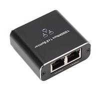 Bewinner Divisor de Red Ethernet RJ45 1 a 2, Adaptador de Red Divisor de Cable Ethernet RJ45 de 1000 Mbps, 1 Hembra a 2 Hembra Divisor de Extensión de Red LAN para Televisores,