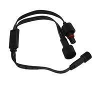 Bewinner Divisor en Y de 1 Macho a 2 Hembra para Luces Exteriores H705A H705B H705C, Cable de Extensión Impermeable de 3 Pines con Juntas de Silicona, Construcción de PVC Negro