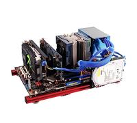Bewinner DIY Mini Open Air ATX PC Case - Chasis de Marco Abierto de Aleación de Aluminio para Placas Base ITX y MATX, Banco de Pruebas de Alto Flujo de Aire con Paneles Acrílicos y Fácil Montaje
