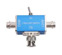 Bewinner Durable 2 Vías Antena Divisor Interruptor Manual 1 a 30 MHz para Estación Base de Radioaficionado Aleación de Aluminio