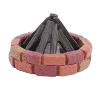 Bewinner Efecto de Llama Realista de Fogata en Miniatura LED para Casa de Muñecas, Material de Resina de Exhibición de Configuración Acogedora