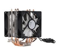 Bewinner Enfriador de Aire de CPU RGB, Tecnología de Contacto Directo de Ventilador de CPU Iluminación RGB Enfriador de Computadora de bajo Ruido para LGa 775 para Core2DUo para (#2)