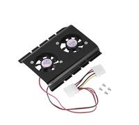 Bewinner Enfriador de Disco Duro de Doble Ventilador para HDD, 10.05CFM 5000RPM Disipación de Calor Rápida, bajo Ruido 30dBa, para HDD de 3,5 Pulgadas (BLACK)