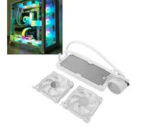 Bewinner Enfriador Líquido de CPU ARGB, Pantalla LCD Circular de 2,2 Pulgadas con Indicador de Temperatura para LGA1851 1700 1200 115X AM5 AM4, Radiador de 240 Mm con Ventilador PWM e (WHITE)