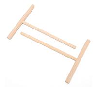 Bewinner Esparcidor de Masa para Panqueques de Madera en Forma de T, Paquete de 2 para Hacer Crepes y Tortillas, Espátula Esparcidora de Crepes de Madera Suave para Sartenes de Fondo Plano,