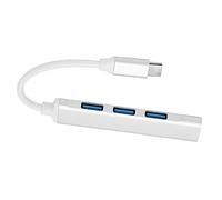 Bewinner Estación de Acoplamiento USB C 4 en 1, Adaptador de Concentrador USB 3.0 de 5 Gbps con 3 Puertos 2.0, Divisor Tipo C a 4 Puertos para Computadora Portátil, XP/7/8/10/11, Mac OS