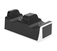 Bewinner Estación de Carga de Controlador Dual con Indicadores LED, Soporte de Carga de Escritorio 2 en 1 para Joysticks Inalámbricos 5, Sincronización y Rápida, Diseño Compacto (Black)