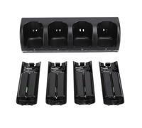 Bewinner Estación de Carga Remota con 4 Baterías Recargables, Base de Carga de Alta Capacidad para Controles Remotos, Práctica y Confiable, para Todos los Jugadores de (Black)