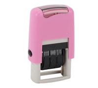 Bewinner Estampador de Fecha en Inglés, Estampador Autoentintado de Números Ajustables con Estampado Transparente, Tinta de Secado Rápido que No Se Mancha, Tamaño Compacto de 25x2,8 Mm para el Hogar