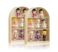 Bewinner Estante de Caja Ciega, Vitrina de Figuras de Madera Montadas en la Pared, Vitrina de Figuras de Acción a Prueba de Polvo para Sanrio, Muñecas