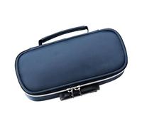 Bewinner Estuche de Lona con Cerradura de Gran Capacidad con Cerradura Segura para Estudiantes de Secundaria, Diseño Minimalista para la Escuela y el Aire Libre, 8.46x3.74x2.56in (Azul Real)