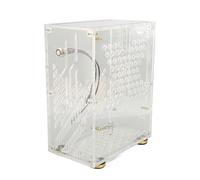 Bewinner Estuche Mini ITX, Estuche para PC Compacto de 4.3L, Paneles Ventilados de Enfriamiento de 360 Grados, Panel Acrílico Transparente, Estuche para Juegos de Computadora para SSD