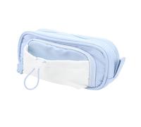Bewinner Estuche para Lápices con Cordón de Gran Capacidad, Estuche de Tela Resistente Al Agua con Amplia Apertura y Compartimentos con Cremallera para Oficina y Escuela