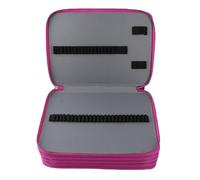 Bewinner Estuche para Lápices de Gran Capacidad, Bolsa de Almacenamiento para Bolígrafos con Cremallera de 5 Capas, 252 Ranuras, Bolsillo de Papelería de PU con Correa de Mano para Artista (Purple)